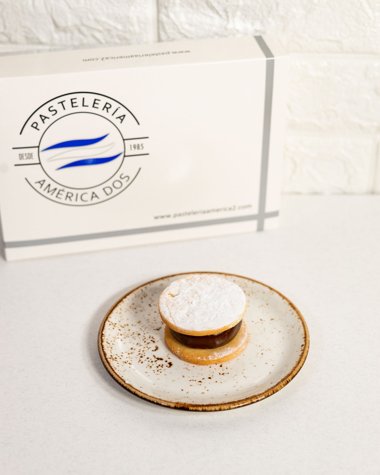 Alfajor de dulce de leche y azúcar glass (individual)