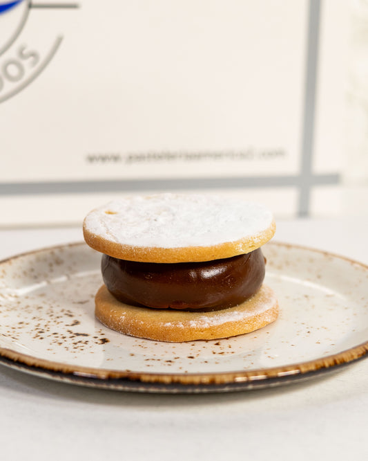 Alfajor de dulce de leche y azúcar glass (individual)